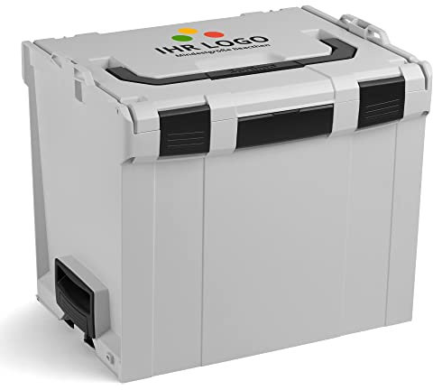 Sortimo L-BOXX 374 Größe 4 in Grau – Leerer Werkzeugkoffer, individuell mit Logo anpassbar | Innovatives Transportsystem