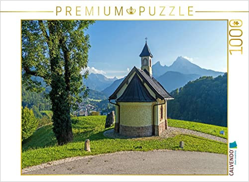 CALVENDO Puzzle Kirchleit'n-Kapelle, Berchtesgaden | 1000 Teile Lege-Größe 64 x 48 cm Foto-Puzzle für glückliche Stunden