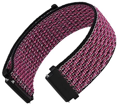 WOCCI 20mm Ajustable Nylon Correa de Reloj para Hombre y Mujer (Ciruela Madura)