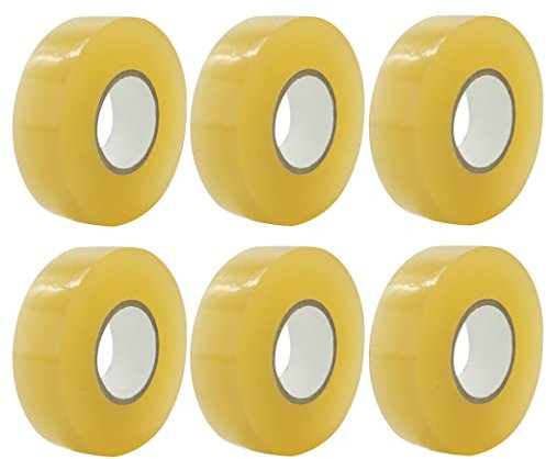 Povhhee 6 Pack Durchsichtiges Band Mehrzweck Band Rolle Schienbein Schoner Socken Band Rolle Sport AusrüStung 2,4 cm X 28 Geschenke