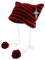 Mauqfra Little Devil Hat Cat Ear Warm Hat Devil Horn Beanie Hat Striped Knit Earflap Beanie Crochet Knitted Hat Windproof Skull Cap, RBK, One size