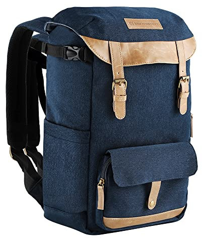K&F CONCEPT Camera Backpack Multi-Functional Waterproof Camera Bag Large Capacity Camera Case with 15.6 Inch Laptop Compartment Rain Cover for Women Men Photographers