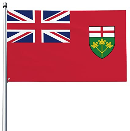 Flagge von Ontario Flagge 3 x 5 Fuß Terrasse Garten Rasen Willkommen Dekoration Banner Indoor Home Party Flaggen