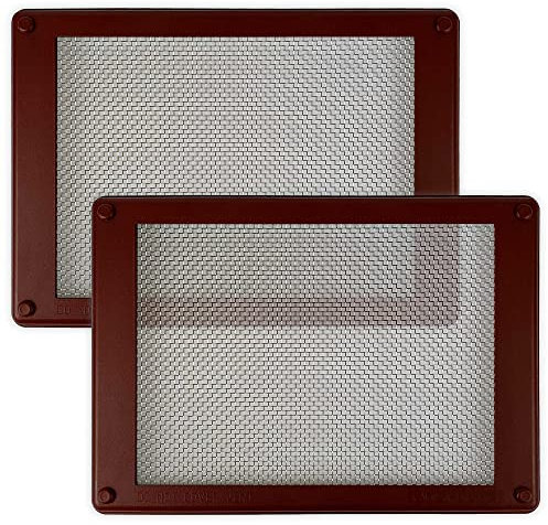 Roshield Pest Proofing Air Brick Mesh Vent Cover | Mouse Insect Rodent Control Prevention x 2 (Brown, Medium)