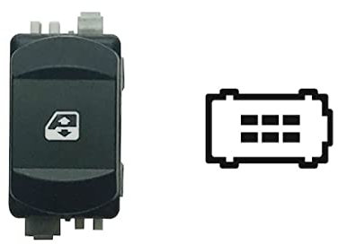 Interrupteur de lève-vitre conçu pour RENAULT MEGANE de 2002 à 2005 DX ant Bouton 6 PIN v.Comfort 8200315013