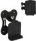 Speaker Wall Mounts, Left and Right Rotation Metal Speaker Wall Stand, Strong Bearing Capacity Dual Side Clamping Bookshelf Speaker Wall Mounting Bracket for Samsung SX Q990B