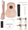 Wisecoco Konzert Ukulele, 21 Zoll DIY Ukulele Linde 4 Saiten Ukelele DIY Kit Instrument Zubehör, Ukulele Kann Als Geschenk Bemalt Werden
