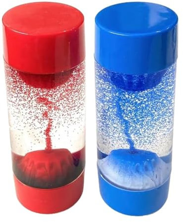 Volcano Anti-Gravity Liquid Sensory Timer pour l'Autisme, Les Besoins sensoriels, Le TDAH, Le soulagement du Stress, l'anxiété. Jouet pour l'Autisme et Les Besoins spéciaux. (Rouge)