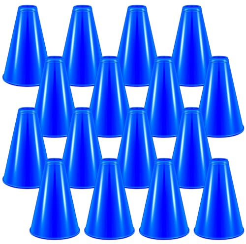 Cheer Megafone für Party, blau, DIY, Kunststoff, Megafon, Zubehör für Schule, Outdoor-Aktivitäten, Partygeschenke, Sport-Megafon, Spiel (16 Stück, blau), 16 Stück