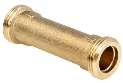 tecuro Raccord 3/4 (DN20) x 80 mm pour compteur d'eau - Compteur de chaleur - Laiton poli