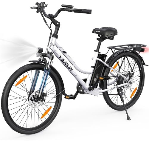 VARUN E Bike 26 Zoll, City E-Bike Damen Herren mit 55NM 250W Motor, 48V Li-Ion Akku, Elektrofahrrad mit LCD Display, 5 Fahrmodi, City E-Fahrrad mit bis zu 80KM