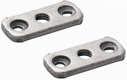 cyclingcolors 2x tuercas rectangulares para cama M8 x 150 3 agujeros media luna tuerca perno unión conector arandelas encuadernación conexión de muebles
