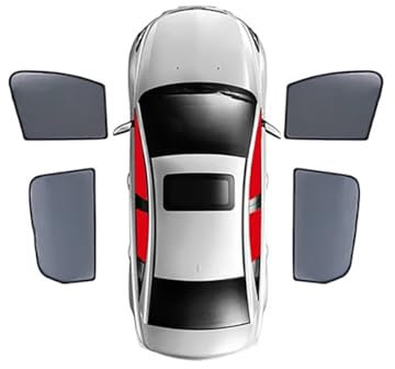 Zyfwzc Auto-Seitenfenster-Sonnenschutz für VW Touran 5T 2016-2024,isoliertes Sonnenschutzvisier,kompletter Sonnenschutz,4PCS Front Rear