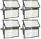 Viugreum 4 Packs 200W Projecteur LED Exterieur, Blanc Froid 6500K 20000LM, IP66 Étanche Eclairage Exterieur, Extérieur De Projecteur Idéal Pour Garage Atelier Parkings Gym