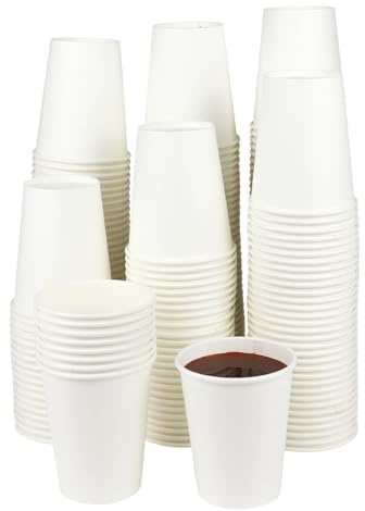 Paper Cups 8 Oz, 120 Pack Paper Coffee Cups 8 Oz, Disposable Cups for Hot and Clod Beverage, White Water Cups, Disposable Tea Cups for Home Office Party Travel
