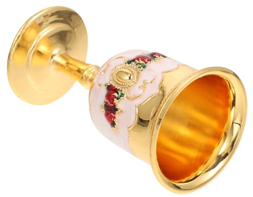 Alipis Inlay Stil Zinklegierung Weinglas Mit Geschnitztem Design Hochwertige Bruchsichere Weingläser Für Hausbar Und Partys Gold Weiß Zufälliges Blumenmuster