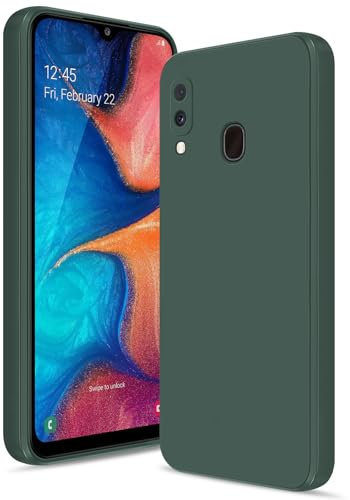 Btstring Coque pour Samsung Galaxy A20e Case, Silicone Étui Souple avec Protection de Caméra, Cover Mince Antichoc avec Microfibre Douce Anti-Rayures, Vert