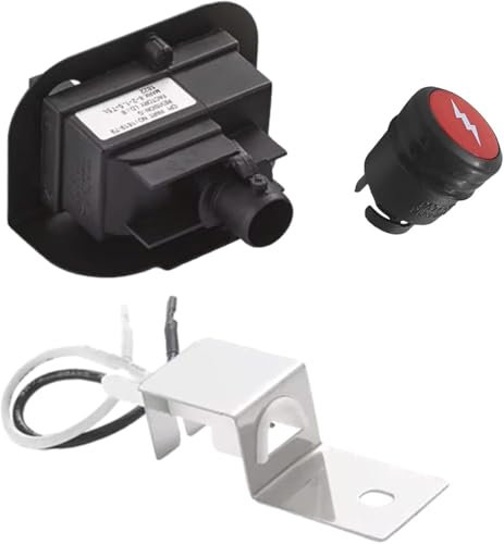 Gasgrill Zünder, Elektronisches Zünder Kit Ersatzteil 80475 für Weber Q120 Q220 Serie Gasgrill Zubehör, für 516002 516501 566002