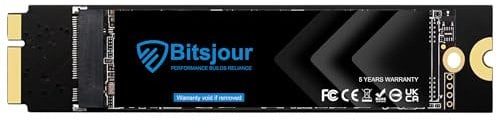 Bitsjour 1TB SSD for Apple MacBook Air 2012, 13 A1466 EMC 2558, 11 A1465 EMC 2559, 3D NAND TLC Internal Hard Drive Upgrade, MacOS Preloaded