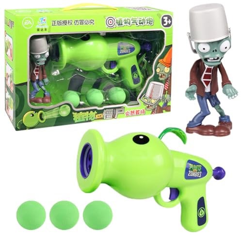 MIFKLMV Plants vs Zombies Toys,Plants Pea Shooter,Plastic Plants Shooter,Pea Shooter Toy Contains 3 Shells to be Fired,Children's Toys Gifts,Great Gifts for Kids and Fans, Birthday and Party