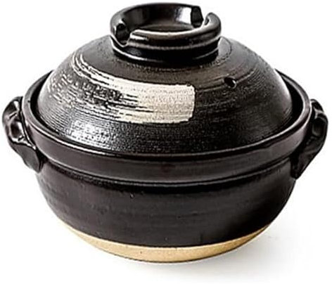 Olla de barro for cocinar, Olla de barro for cocinar, Olla caliente de cerámica japonesa de 0,9/1,7/2,8 l, Cazuela Olla de barro coreana con tapa for 3-5 personas(1.7L)