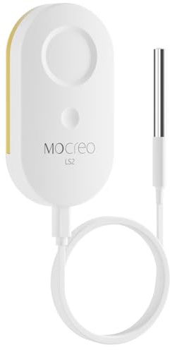 MOCREO Thermomètre longue portée LS2 avec sonde étanche, alerte par e-mail par application, journal de données de 2 ans, capteur de température à distance pour réfrigérateur, camping-car, piscine
