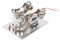 4 Cilindros STIRLING MOTOR MINIATURA Generador de Aire Caliente Generador de Física Modelo de Enseñanza de Laboratorio, con Lámpara Cálida, para Modelo Educativo