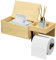HapiRm Toilettenpapierhalter Ohne Bohren Holz - 4-in-1 Klopapierhalter Ohne Bohren mit Feuchttücherbox, Praktischer Montierter Kein Bohren Klorollenhalter für Badezimmer und Gäste-WC