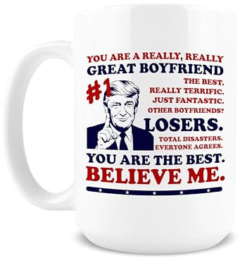 Hogg Worlds Best Boyfriend Mug, 15 oz Ceramic Cofee Cup, Best Boyfriend Coffee Mug, Valentines Gifts for Men