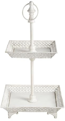 Mathilde M. Bandeja de 2 pisos Encanto de metal