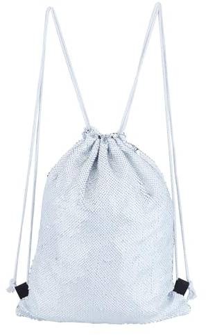NICENEEDED Rucksack Mit Pailletten Und Kordelzug Silberne Glitzer Sporttasche Für Erwachsene Outdoor Gym Rucksäcke Umhängetasche