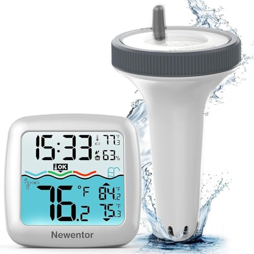 Farerkass TermóMetro Piscina Flotante InaláMbrico NúMero TermóMetro Para Piscina Ip67 Pool Thermometer Usado En Acuarios, Piscinas, Spas, Estanques De Pescado