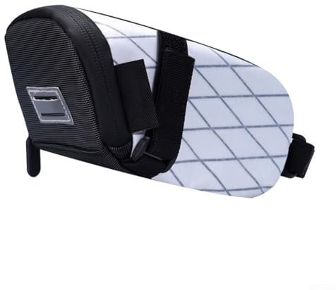 Yhenlovtt Leichte Fahrradsatteltasche, wasserdichtes Design für Werkzeuge und Essentials (weiß)