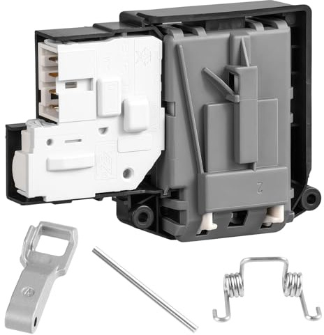 EBF61315802 Washer Door Lock Switch Assembly for LG Washing | Includes MFG63099101 WM3470CW WM3770HVA Door Latch Hook Kit, Replace EBF62534401 2667085 AP5672154 PS7792232 EAP7792232