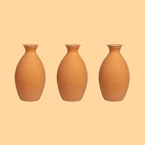 3er-Set Olla Bewässerungstöpfe 2L | Handgefertigte Keramik | Selbstbewässerungssystem für Garten | Nicht Emailliert – Keramik