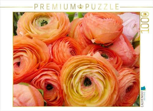 CALVENDO Puzzle Ranunkeln in Orange | 1000 Teile Lege-Größe 64 x 48 cm Foto-Puzzle für glückliche Stunden