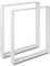 Set de 2 Pieds de Table Pied de Meuble Pied de Table à Manger avec par Acier Blanc (60x72 cm)