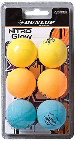DUNLOP Nitro Glow Tischtennisbälle (6er Pack)
