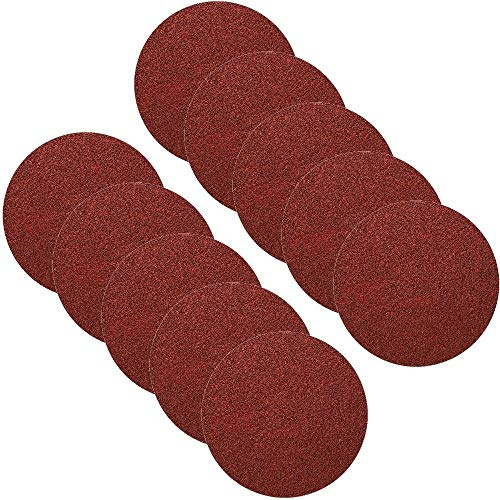50x Klettscheiben Ø 125mm ohne Loch Körnung 80 Klett Schleifpapier Exzenterschleifer Schleifscheiben Klettschleifscheiben Klettbefestigung z.B. für AEG, Black&Decker, Bosch, Einhell, Kress
