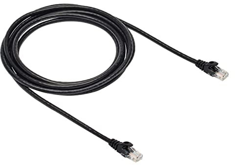 Amazon Basics Cable de red Gigabit Ethernet RJ45 Cat-6, 3 m, Negro