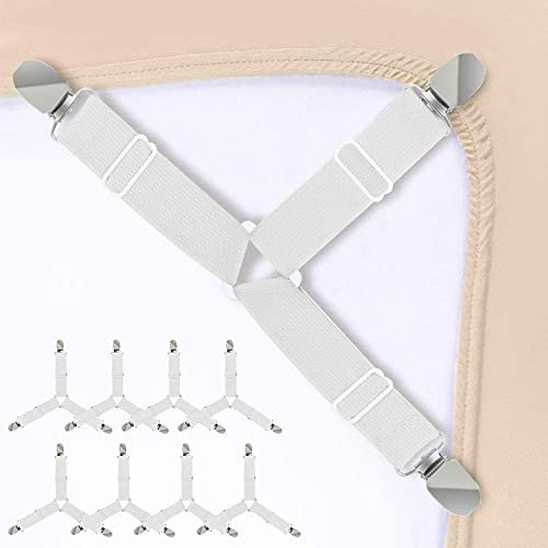 Gudotra 8 Pièces Attaches Drap Housse Élastique Tendeur Drap Housse Sangle Drap de Lit pour Matelas