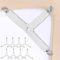 Gudotra 8 Pezzi Elastici per Lenzuola con Pinze Regolabili Clip Lenzuola Bretelle Lenzuola per Coprimaterassi Letto Divano (Bianco, 8 Pezzi)