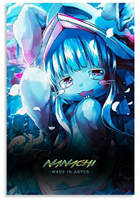 Poster, Motiv: Made in Abyss Nanachi, Anime-Poster, dekoratives Gemälde, Leinwand, 40 x 60 cm