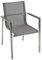 Stapelstuhl Sienna 2er Set Metall Stuhl Sessel Armlehnen grau Gartenstuhl Gruppe
