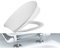 Ramm Toilettensitz mit Absenkautomatik Soft Close | WC Sitz aus antibakteriellem Duroplast mit Quick-Release-Funktion | Made in EU |kompatibel mit Roca Mitos | inklusive Befestigungsmaterial