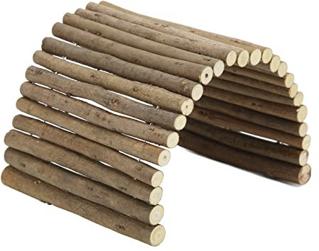 Flexible Wooden Hamster Bridge, with Premium Material for Small Pets, Widely Used, Decorative Function, Small Animal Bridge, Bridge Tunnel Wood Bridge