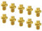 WLKY 10 Stück Mountainbike-Pedalbolzen Schraube Aluminiumlegierung MTB-Fahrrad Fixed Stud Gear Anti-Skid M4 Stud Pin Nagel Fußpedale Teile Zubehör (Gold)