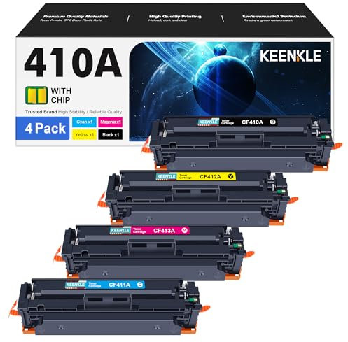 4er Pack 410A Tonerkartusche Kompatibel für HP 410X CF410A CF410X Tone für HP MFP m477fdw Toner Color Laserjet Pro MFP M477fdw M477fdn M452nw M377dw M452dn M452dw M477nw M477dw