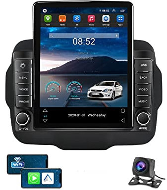 Android 11 Autolink Auto Radio Stereo GPS Navigation Fits per Jeep Renegade 2014-2018 Autoradio 2 DIN 9.7 Pollice Touch Screen Supporto WiFi Bluetooth GPS NAV USB Telecamera di Backup (Color : TS800