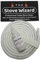 The Stove Wizard White Stove Rope Kit 12mm x 2.5m with Large 50ml Adhesive for Wood Burning Stoves